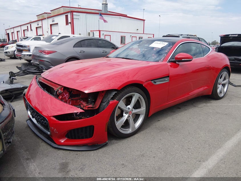 2022 Jaguar F-type VIN SAJDD1EE3NCK77572 IAAI salvage auction — FRONT END, Salvage Title, sold $19,100 on 2026-08-01 (photo 2)