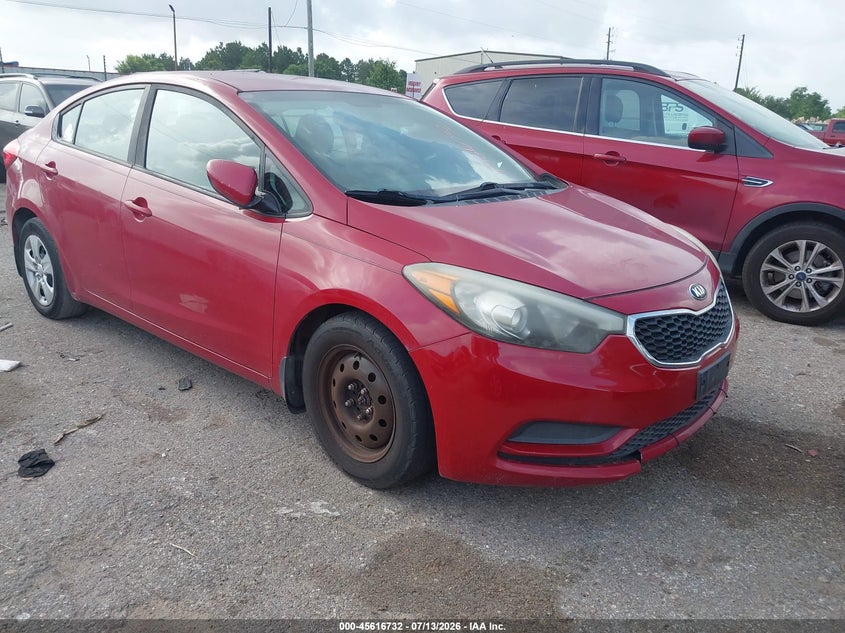 2016 Kia Forte VIN KNAFK4A6XG5595366 IAAI salvage auction — NORMAL WEAR, Original (Texas), sold $325 on 2026-07-29 (photo 1)