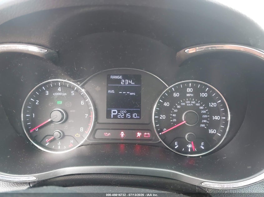 2016 Kia Forte VIN KNAFK4A6XG5595366 IAAI salvage auction — NORMAL WEAR, Original (Texas), sold $325 on 2026-07-29 (photo 7)