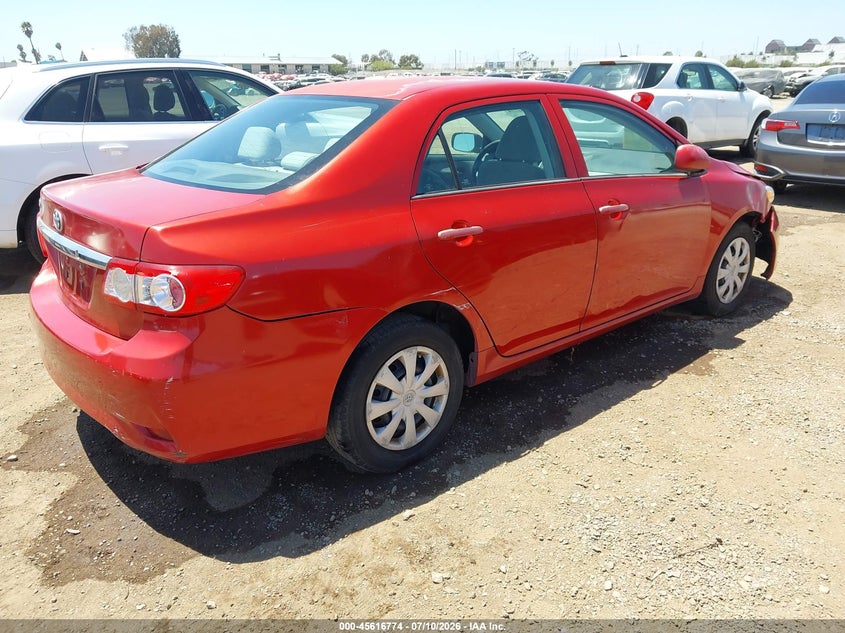 2013 Toyota Corolla VIN 5YFBU4EEXDP173755 IAAI salvage auction — NORMAL WEAR, Clear - Dealer Only (California), sold $2,175 on 2026-07-29 (photo 4)