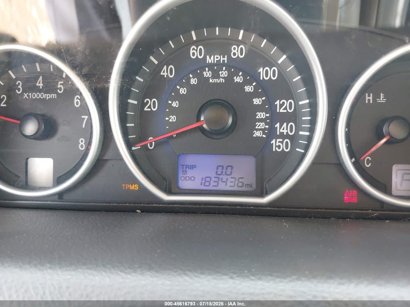 2010 Hyundai Veracruz VIN KM8NU4CC3AU100798 IAAI salvage auction — NORMAL WEAR, Clear (Alabama), sold $225 on 2026-07-21 (photo 7)