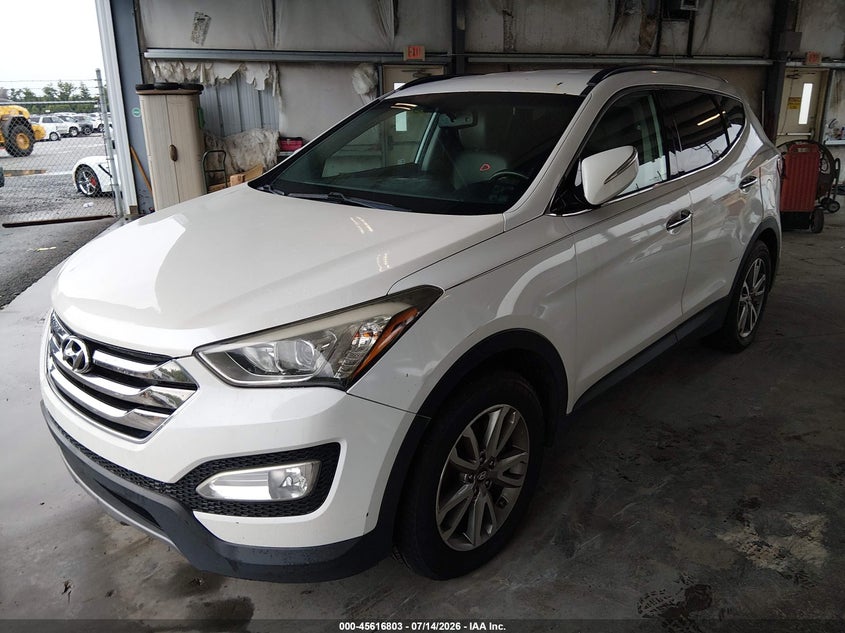 2014 Hyundai Santa fe VIN 5XYZU3LAXEG125400 IAAI salvage auction — NORMAL WEAR, Clear (Louisiana), sold $625 on 2026-07-28 (photo 2)