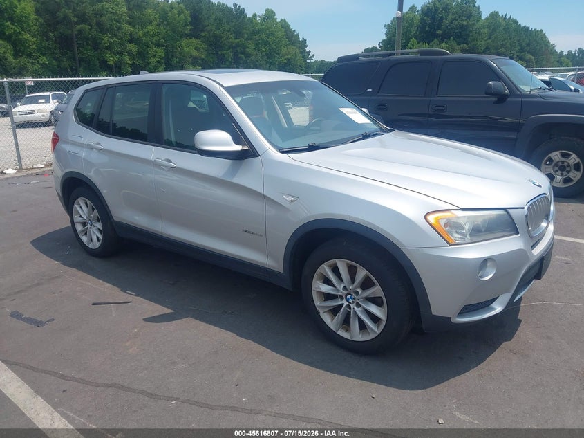 2013 BMW X3 VIN 5UXWX9C52D0A20078 IAAI salvage auction — NORMAL WEAR, Clear (North Carolina), sold $500 on 2026-07-29 (photo 1)