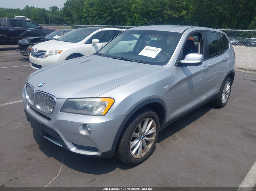 2013 BMW X3 VIN 5UXWX9C52D0A20078 IAAI salvage auction — NORMAL WEAR, Clear (North Carolina), sold $500 on 2026-07-29 (photo 2)