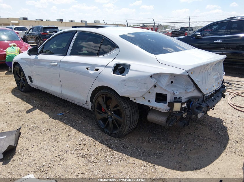 2022 Genesis G70 VIN KMTG54TE7NU102539 IAAI salvage auction — REAR END, Salvage (Kansas), sold $11,100 on 2026-08-26 (photo 3)