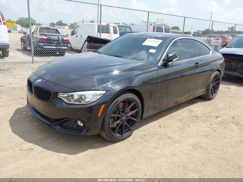 2016 BMW 4er VIN WBA3R5C56GK374003 IAAI salvage auction — RIGHT FRONT, Salvage Title, sold $2,225 on 2026-08-08 (photo 2)