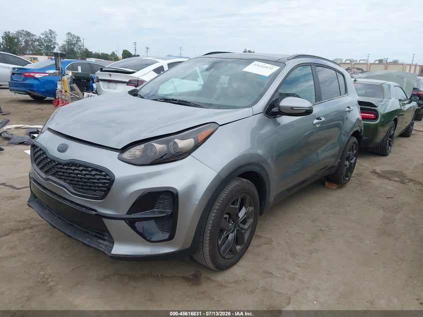 2022 Kia Sportage VIN KNDP63AC0N7012283 IAAI salvage auction — LEFT REAR, Salvage Title, sold $5,100 on 2026-08-02 (photo 2)