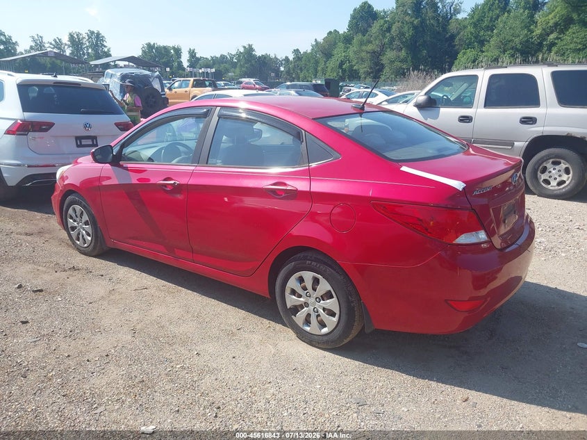 2016 Hyundai Accent VIN KMHCT4AE7GU093653 IAAI salvage auction — NORMAL WEAR, Clear (Maryland), sold $1,100 on 2026-07-30 (photo 3)
