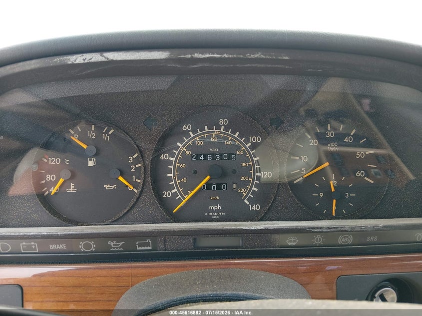 1991 Mercedes-benz VIN WDBCB34D6MA603233 IAAI salvage auction — NORMAL WEAR, Clear (Arkansas), sold $575 on 2026-07-23 (photo 7)
