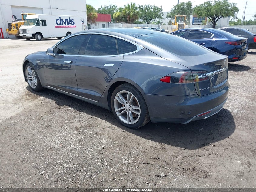2014 Tesla Model s VIN 5YJSA1S10EFP56681 IAAI salvage auction — MECHANICAL, Clear (Florida), sold $75 on 2026-07-19 (photo 3)