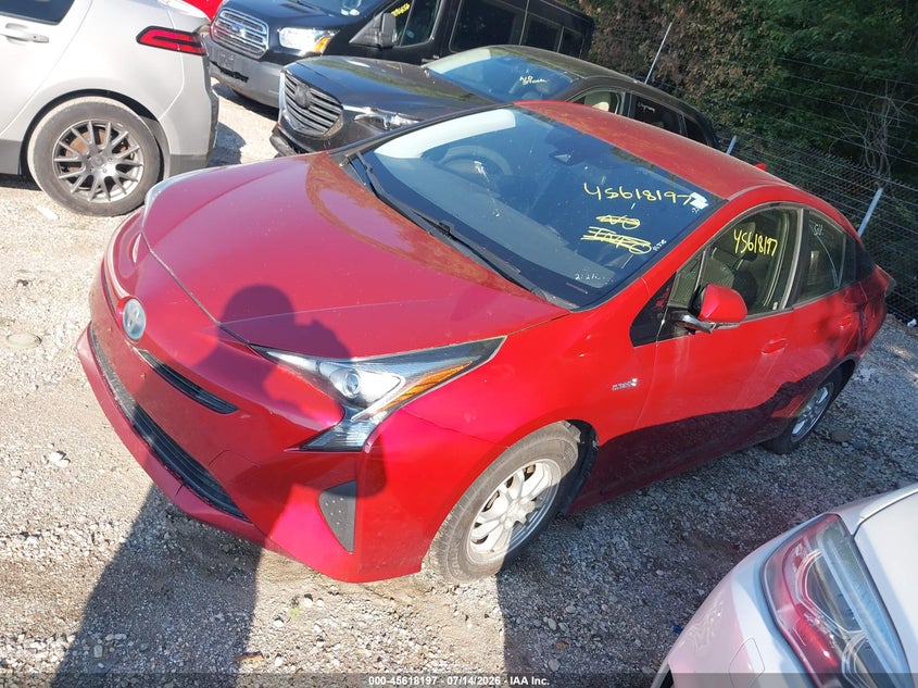 2018 Toyota Prius VIN JTDKARFU9J3552052 IAAI salvage auction — FRONT END, Clear (Indiana), sold $2,100 on 2026-07-29 (photo 2)