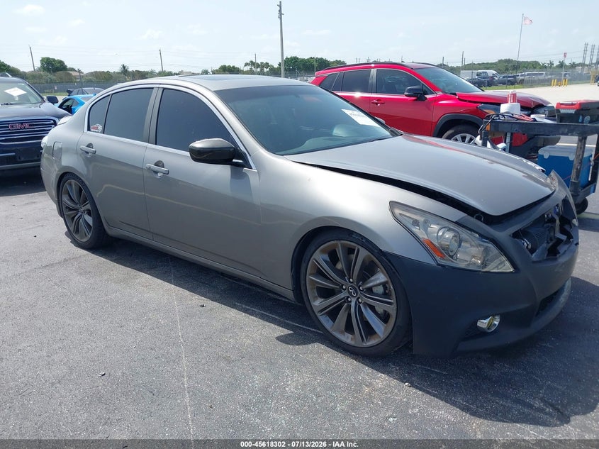 2007 Infiniti G VIN JNKBV61E87M722745 IAAI salvage auction — FRONT END, Rebuildable (Florida), sold $25 on 2026-07-30 (photo 1)