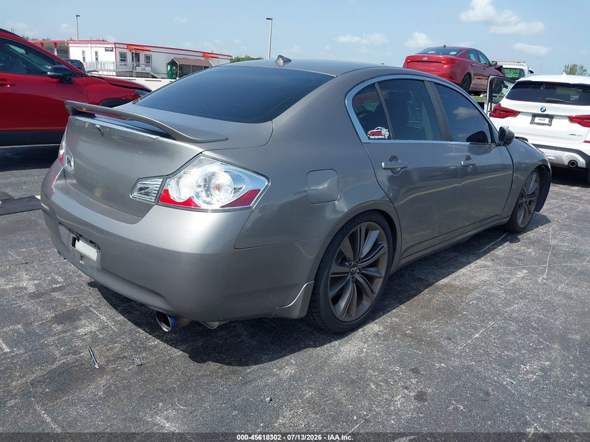 2007 Infiniti G VIN JNKBV61E87M722745 IAAI salvage auction — FRONT END, Rebuildable (Florida), sold $25 on 2026-07-30 (photo 4)