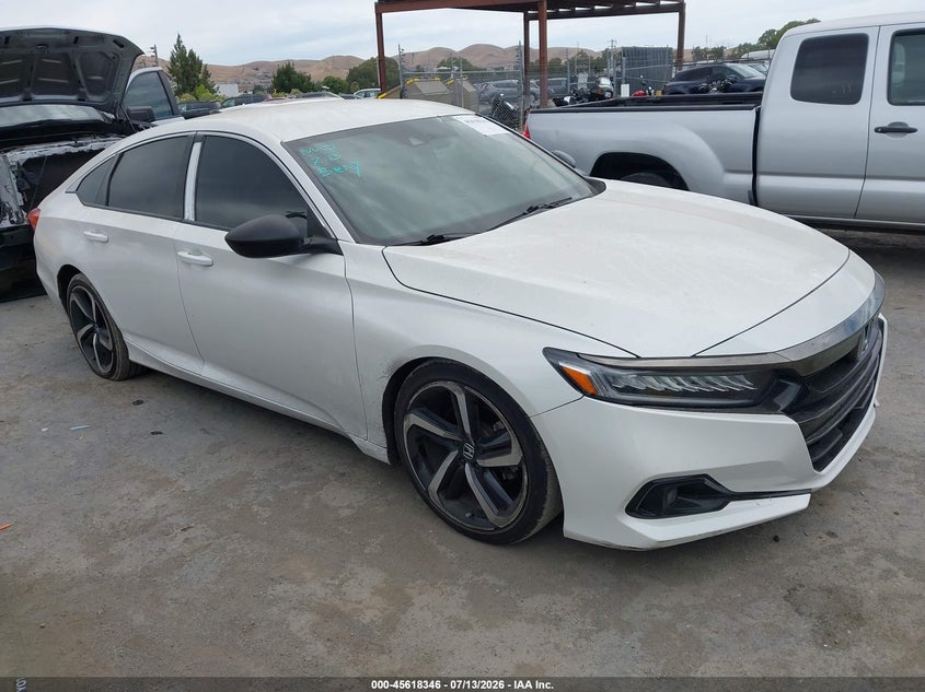 2021 Honda Accord VIN 1HGCV1F39MA002000 IAAI salvage auction — UNKNOWN, Salvage (California), sold $9,400 on 2026-07-30 (photo 1)
