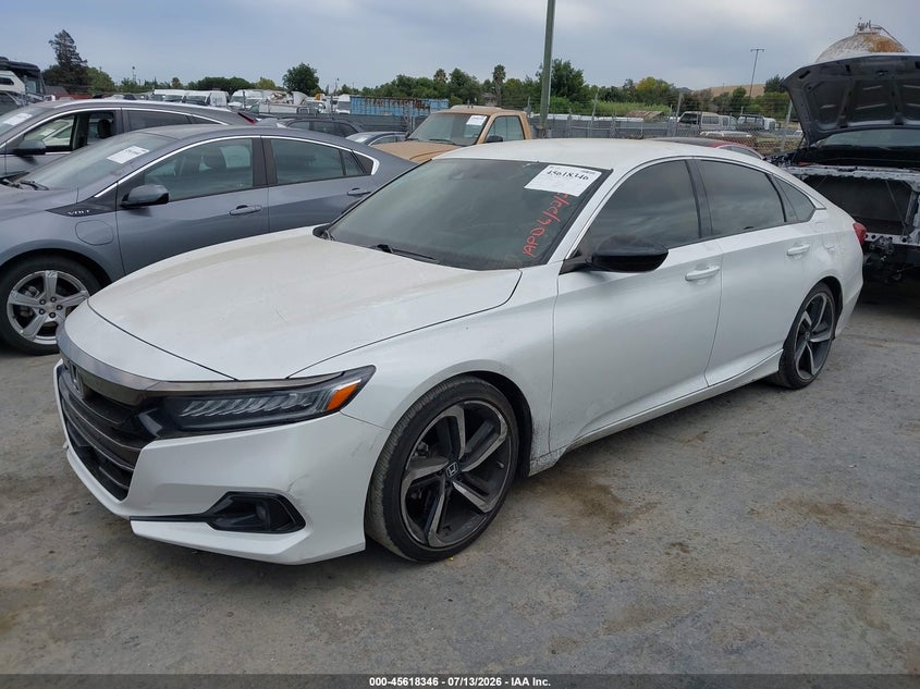 2021 Honda Accord VIN 1HGCV1F39MA002000 IAAI salvage auction — UNKNOWN, Salvage (California), sold $9,400 on 2026-07-30 (photo 2)