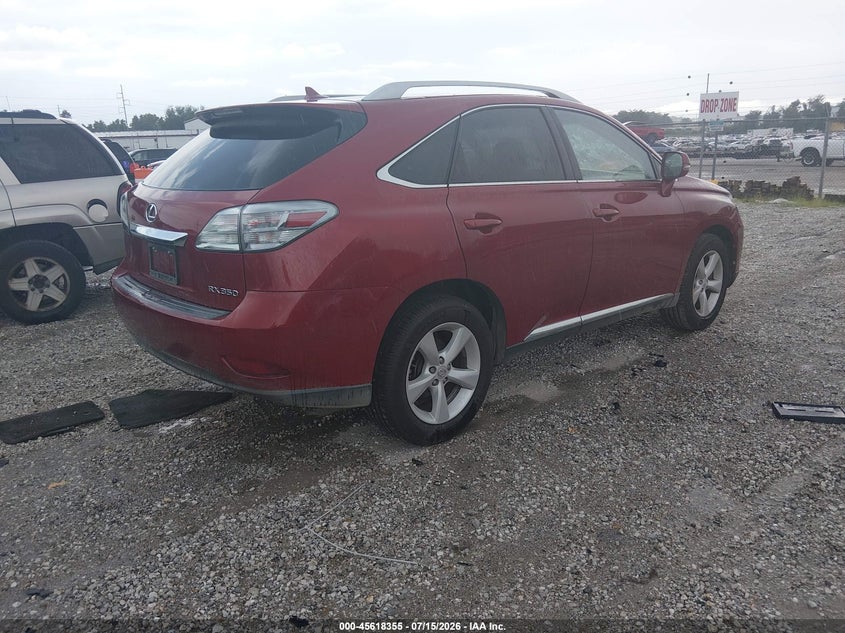 2012 Lexus Rx VIN 2T2BK1BA4CC147555 IAAI salvage auction — HAIL, Salvage (Missouri), sold $3,950 on 2026-08-24 (photo 4)