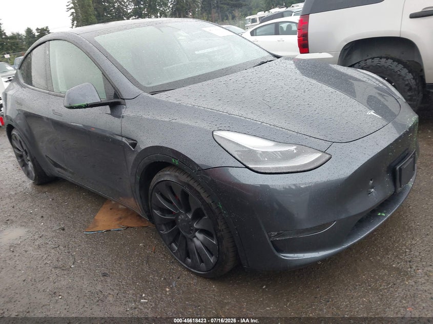 2022 Tesla Model y VIN 7SAYGDEF5NF397459 IAAI salvage auction — FRONT & REAR, Wait Title, sold $13,200 on 2026-07-31 (photo 1)