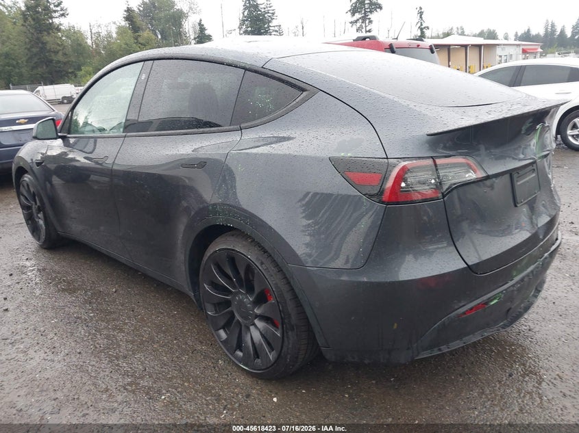 2022 Tesla Model y VIN 7SAYGDEF5NF397459 IAAI salvage auction — FRONT & REAR, Wait Title, sold $13,200 on 2026-07-31 (photo 3)