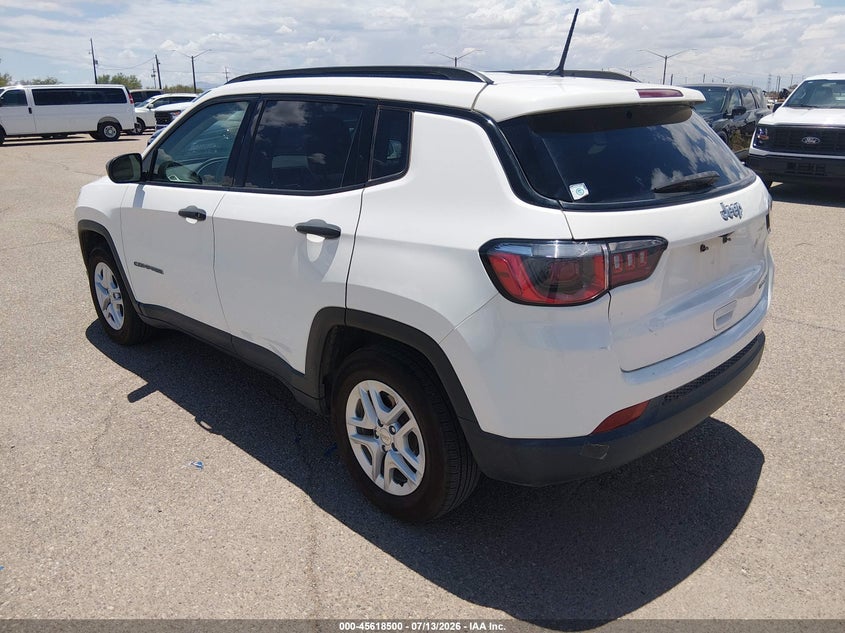 2018 Jeep Compass VIN 3C4NJCAB3JT308644 IAAI salvage auction — NORMAL WEAR, Sf97 (Arizona), sold $7,800 on 2026-08-25 (photo 3)