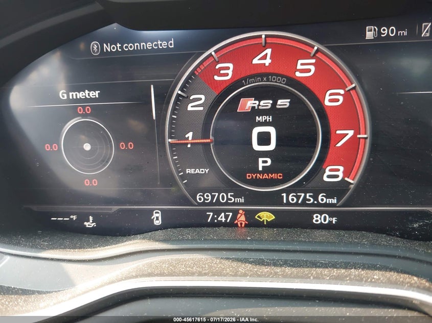 2019 Audi Rs5 VIN WUAPWAF5XKA903049 IAAI salvage auction — FRONT END, Wait Title, sold $12,200 on 2026-08-11 (photo 7)