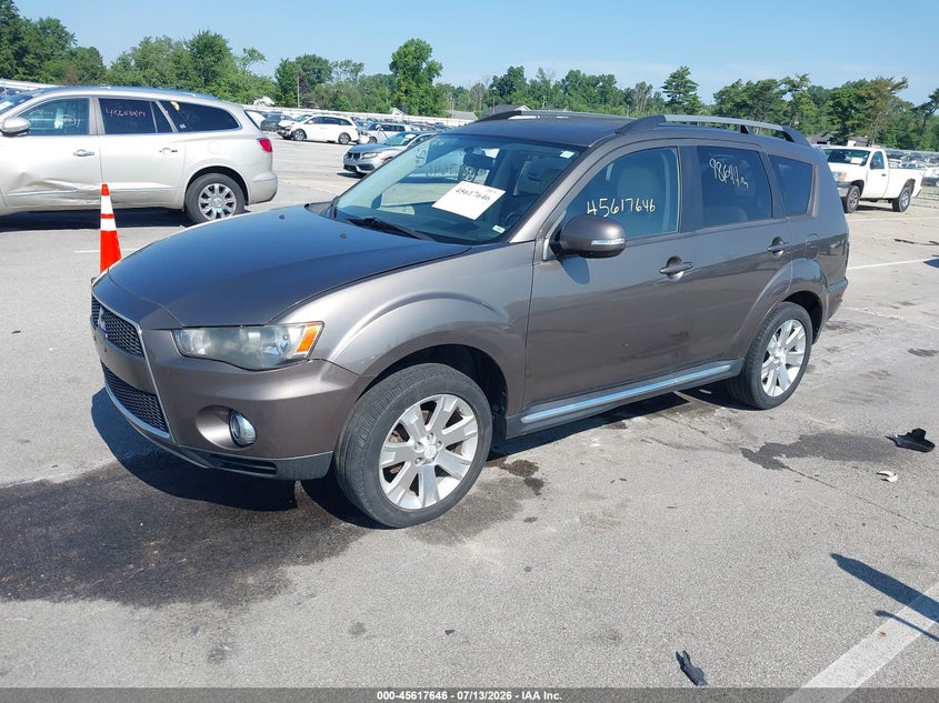 2012 Mitsubishi Outlander VIN JA4AS3AW5CU009836 IAAI salvage auction — NORMAL WEAR, Clear (Indiana), sold $400 on 2026-07-18 (photo 2)
