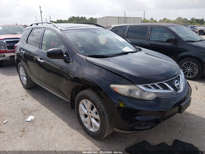 2014 Nissan Murano VIN JN8AZ1MU3EW405579 IAAI salvage auction — NORMAL WEAR, Original (Texas), sold $1,500 on 2026-07-22 (photo 1)