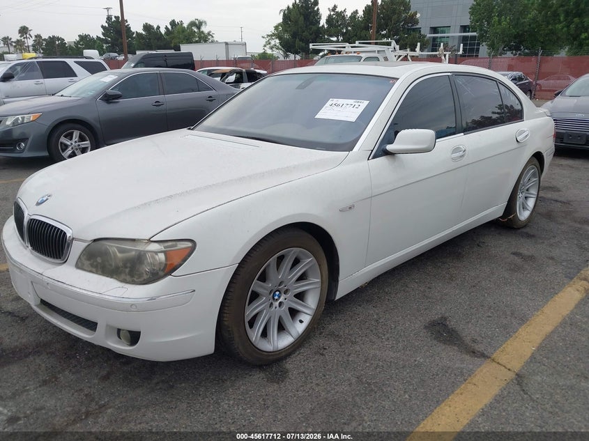 2006 BMW 7 series VIN WBAHN83576DT34826 IAAI salvage auction — NORMAL WEAR, App For Dup Salv Title - Dealer (California), sold $25 on 2026-07-21 (photo 2)