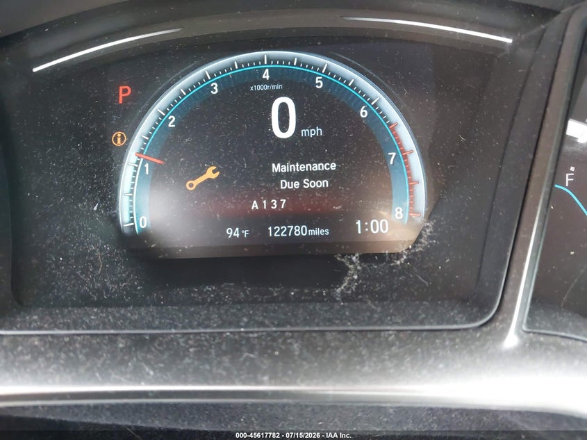2018 Honda Civic VIN SHHFK7H54JU225908 IAAI salvage auction — NORMAL WEAR, Original (Texas), sold $1,300 on 2026-07-28 (photo 7)