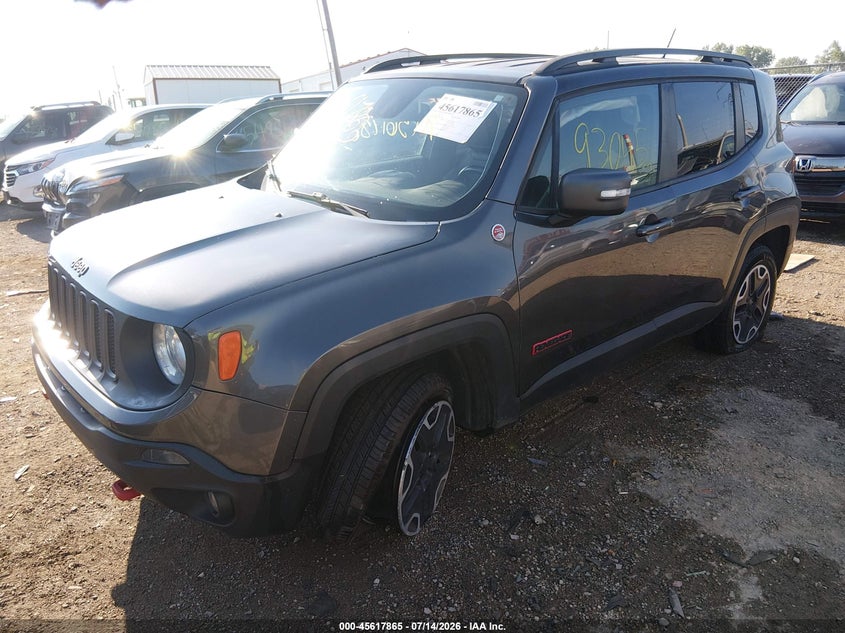 2017 Jeep Renegade VIN ZACCJBCB0HPG51038 IAAI salvage auction — LEFT FRONT, Clear (Indiana), sold $1,200 on 2026-08-12 (photo 6)
