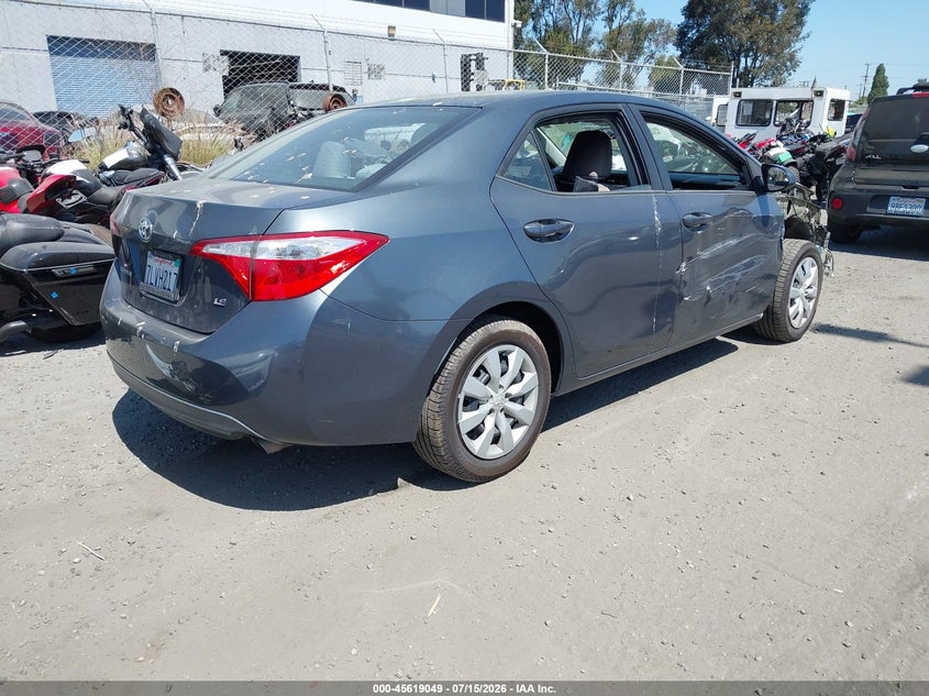 2015 Toyota Corolla VIN 5YFBURHE4FP344950 IAAI salvage auction — RIGHT FRONT, Salvage Certificate (California), sold $2,600 on 2026-07-22 (photo 4)