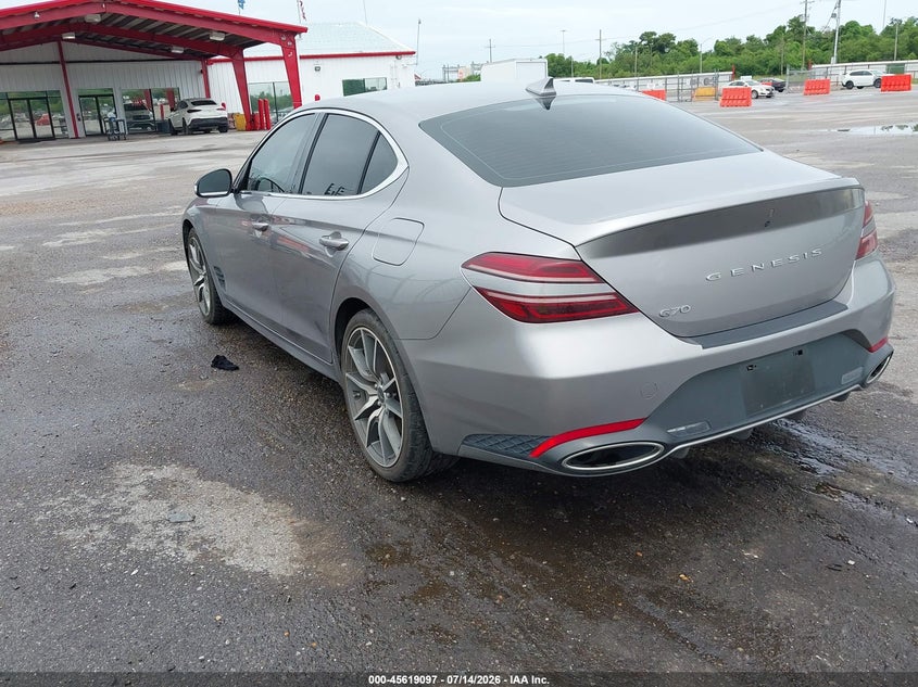 2024 Genesis G70 VIN KMTG34SCXRU142609 IAAI salvage auction — WATER/FLOOD, Salvage Title, sold $9,400 on 2026-08-17 (photo 3)