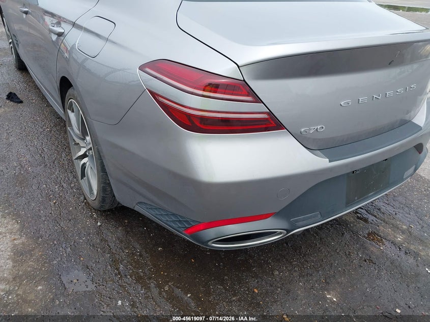 2024 Genesis G70 VIN KMTG34SCXRU142609 IAAI salvage auction — WATER/FLOOD, Salvage Title, sold $9,400 on 2026-08-17 (photo 6)