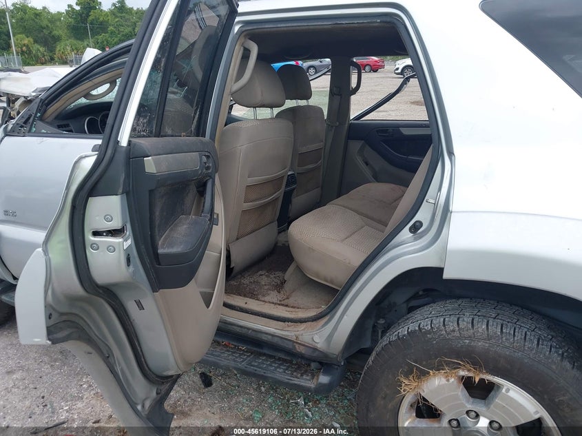 2006 Toyota 4runner VIN JTEZU14R760079214 IAAI salvage auction — ROLLOVER, Rebuildable (Florida), sold $1,550 on 2026-07-30 (photo 8)