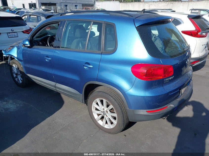 2017 Volkswagen Tiguan VIN WVGAV7AX9HK042723 IAAI salvage auction — LEFT FRONT, Salvage Title, sold $2,150 on 2026-07-29 (photo 3)