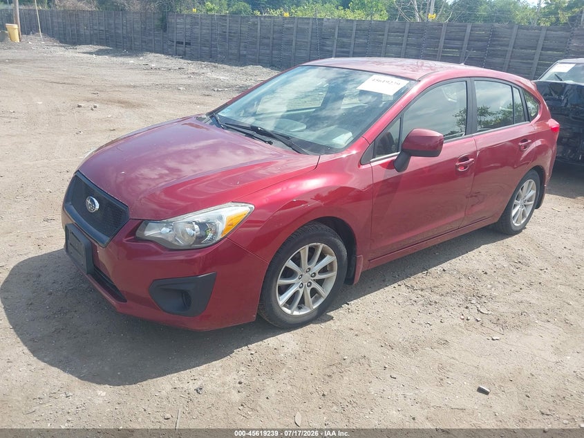 2013 Subaru Impreza VIN JF1GPAC6XD2217684 IAAI salvage auction — FRESH WATER, Clear (Massachusetts), sold $950 on 2026-07-31 (photo 2)