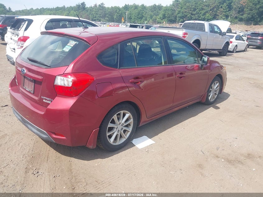 2013 Subaru Impreza VIN JF1GPAC6XD2217684 IAAI salvage auction — FRESH WATER, Clear (Massachusetts), sold $950 on 2026-07-31 (photo 4)