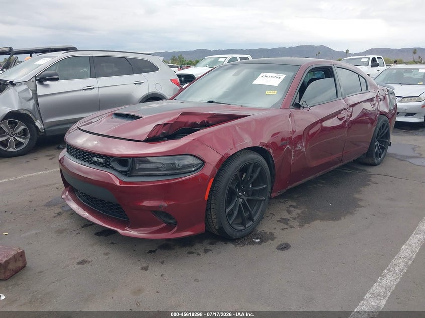 2019 Dodge Charger VIN 2C3CDXGJXKH619264 IAAI salvage auction — LEFT SIDE, Salvage Title, sold $12,350 on 2026-09-01 (photo 2)