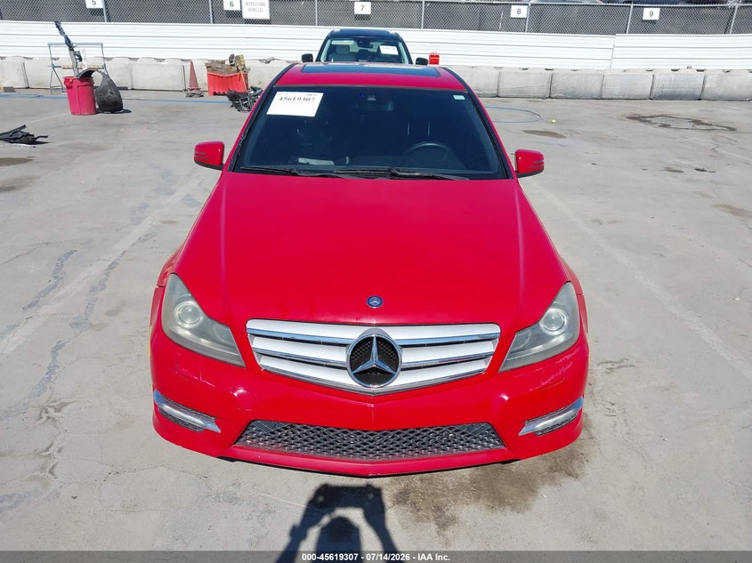 2012 Mercedes-benz C-klasse VIN WDDGF4HB9CA618836 IAAI salvage auction — REAR END, Clear - Dealer Only (California), sold $1,850 on 2026-07-29 (photo 6)