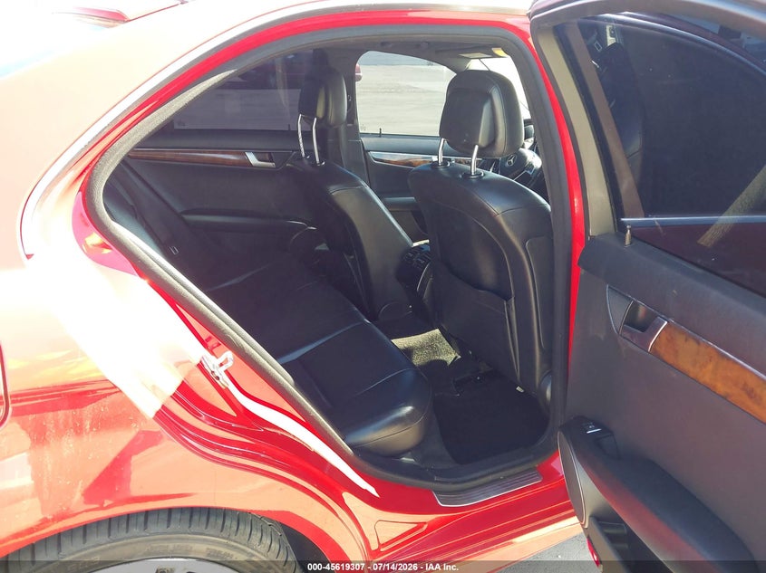 2012 Mercedes-benz C-klasse VIN WDDGF4HB9CA618836 IAAI salvage auction — REAR END, Clear - Dealer Only (California), sold $1,850 on 2026-07-29 (photo 8)
