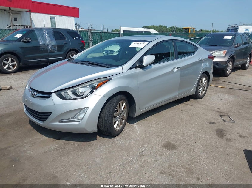 2015 Hyundai Elantra VIN KMHDH4AE7FU393391 IAAI salvage auction — LEFT SIDE, Salvage - Greater Than 75% (Maryland), sold $1,100 on 2026-07-30 (photo 2)