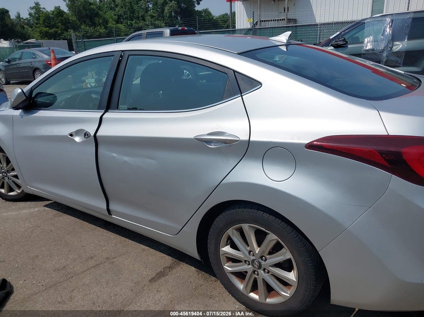 2015 Hyundai Elantra VIN KMHDH4AE7FU393391 IAAI salvage auction — LEFT SIDE, Salvage - Greater Than 75% (Maryland), sold $1,100 on 2026-07-30 (photo 6)