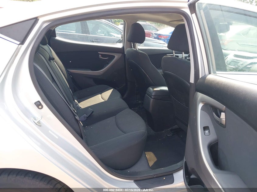 2015 Hyundai Elantra VIN KMHDH4AE7FU393391 IAAI salvage auction — LEFT SIDE, Salvage - Greater Than 75% (Maryland), sold $1,100 on 2026-07-30 (photo 8)