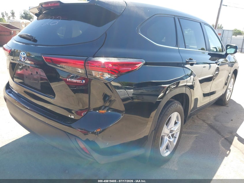 2023 Toyota Highlander VIN 5TDBBRCH9PS587329 IAAI salvage auction — FRONT END, Clear (California), sold $9,600 on 2026-07-28 (photo 4)