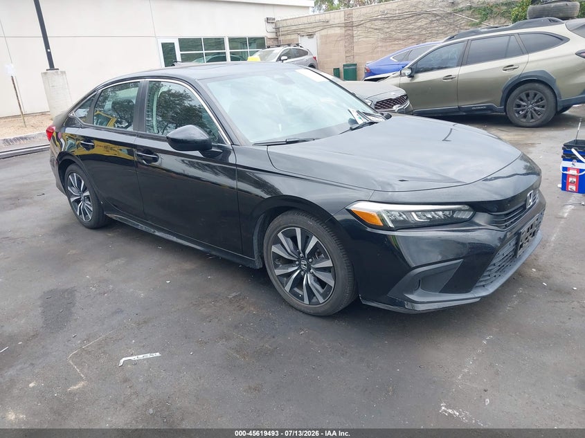 2024 Honda Civic VIN 2HGFE1F71RH321125 IAAI salvage auction — LEFT REAR, Salvage Certificate (California), sold $9,300 on 2026-08-21 (photo 1)
