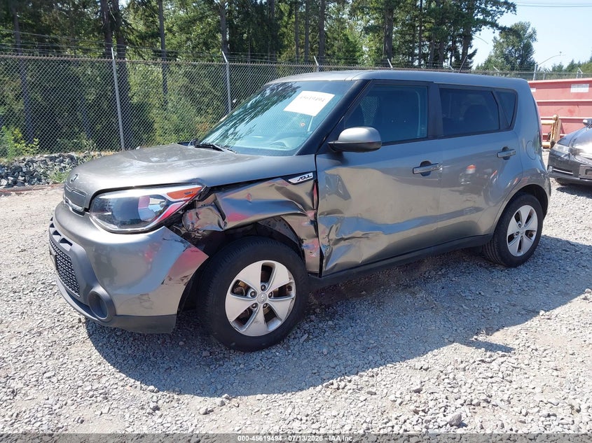 2016 Kia Soul VIN KNDJN2A27G7389576 IAAI salvage auction — LEFT SIDE, Salvage Title, sold $1,050 on 2026-07-30 (photo 2)