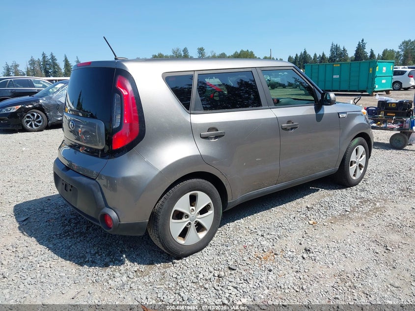 2016 Kia Soul VIN KNDJN2A27G7389576 IAAI salvage auction — LEFT SIDE, Salvage Title, sold $1,050 on 2026-07-30 (photo 4)