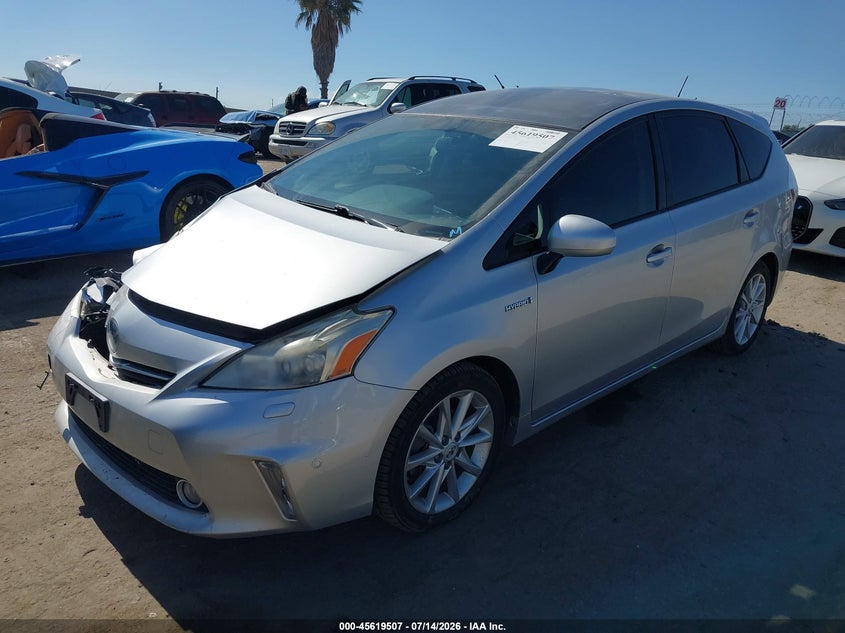 2012 Toyota Prius v VIN JTDZN3EU1C3091790 IAAI salvage auction — RIGHT FRONT, Salvage (California), sold $2,000 on 2026-07-22 (photo 2)