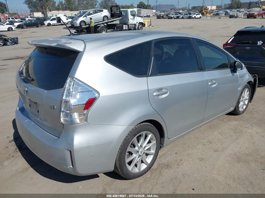 2012 Toyota Prius v VIN JTDZN3EU1C3091790 IAAI salvage auction — RIGHT FRONT, Salvage (California), sold $2,000 on 2026-07-22 (photo 4)