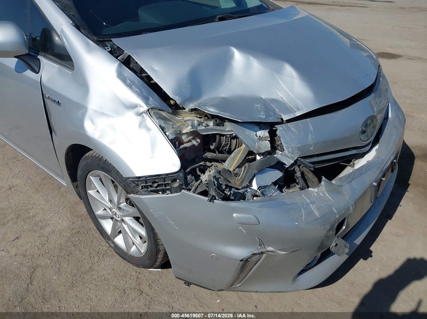 2012 Toyota Prius v VIN JTDZN3EU1C3091790 IAAI salvage auction — RIGHT FRONT, Salvage (California), sold $2,000 on 2026-07-22 (photo 6)