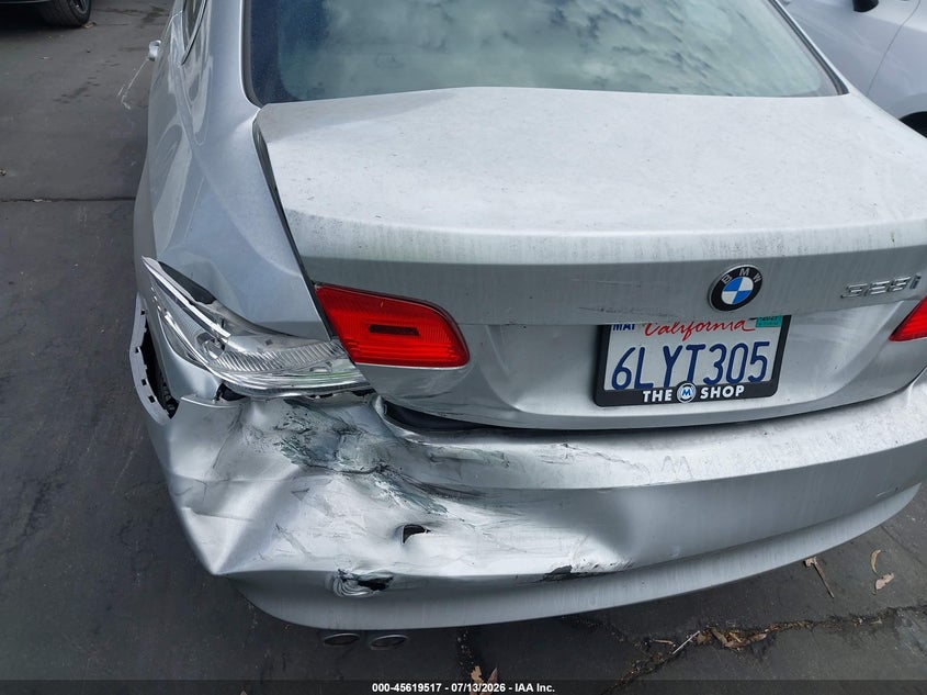 2010 BMW 3 series VIN WBAWV1C55AP123727 IAAI salvage auction — REAR END, Salvage Certificate (California), sold $650 on 2026-07-29 (photo 6)